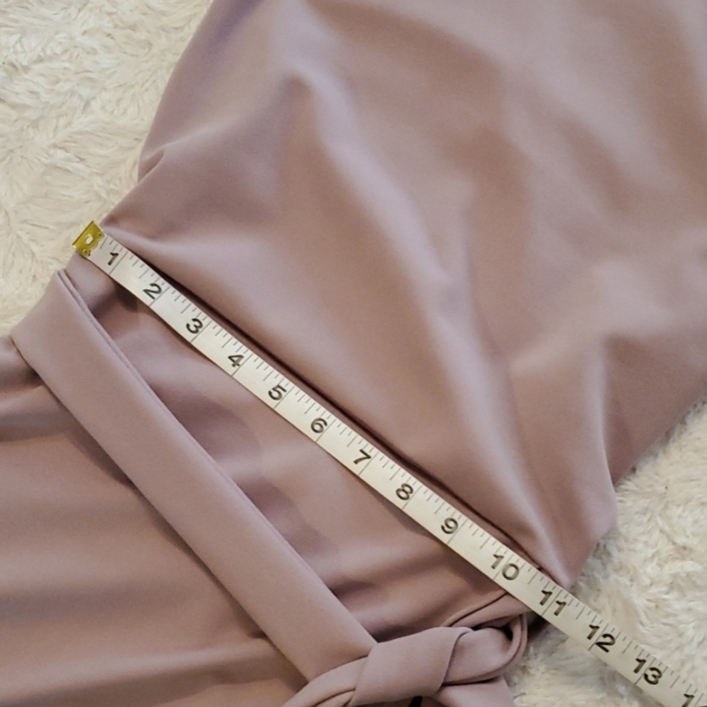 PrettyLittleThing Purple Ribbed Sheath Dress Long Sleeve - Picture 5 of 10